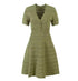 Robe Année 70 Vintage Noire et Verte - Louise Vintage