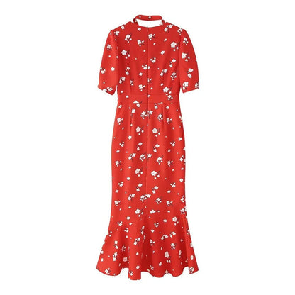 Robe Année 70 Vintage Rouge - Louise Vintage