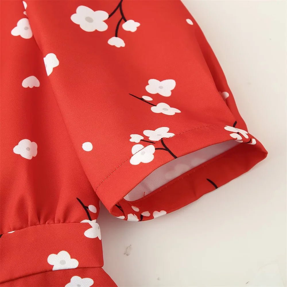 Robe Année 70 Vintage Rouge - Louise Vintage