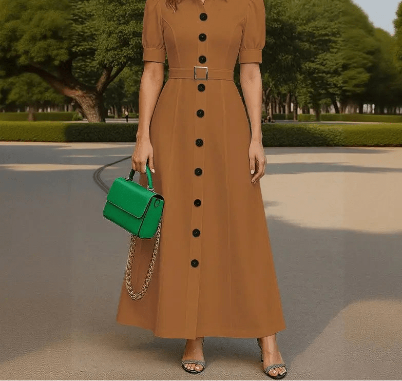 Robe Année 70 Vintage Zébrée - Louise Vintage