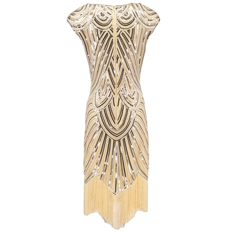 Robe Années 20 Beige Grande Taille - Louise Vintage