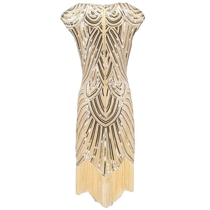 Robe Années 20 Beige Grande Taille - Louise Vintage