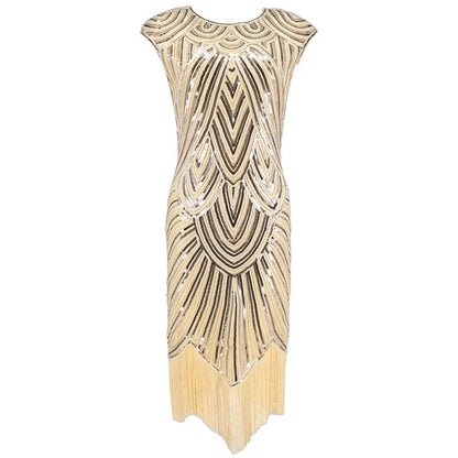Robe Années 20 Beige Grande Taille - Louise Vintage