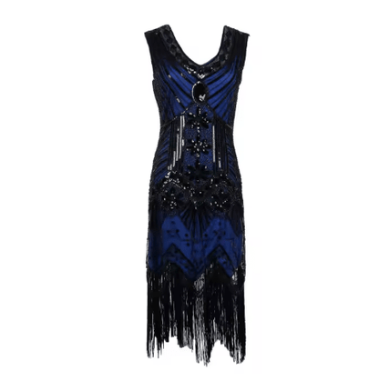 Robe Années 20 Bleue Vintage - Louise Vintage