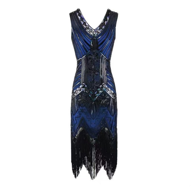 Robe Années 20 Bleue Vintage - Louise Vintage