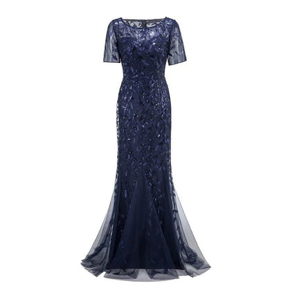 Robe Années 20 Grande Taille Bleu - Louise Vintage