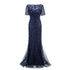 Robe Années 20 Grande Taille Bleu - Louise Vintage