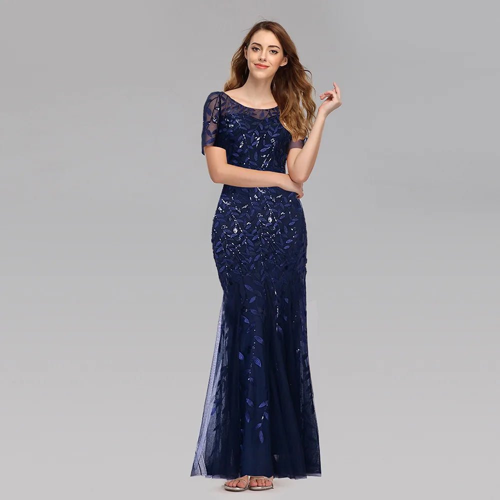 Robe Années 20 Grande Taille Bleu - Louise Vintage
