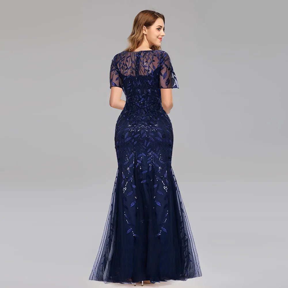 Robe Années 20 Grande Taille Bleu - Louise Vintage
