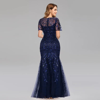 Robe Années 20 Grande Taille Bleu - Louise Vintage