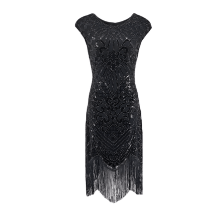 Robe Années 20 Vintage Grande Taille Noire - Louise Vintage