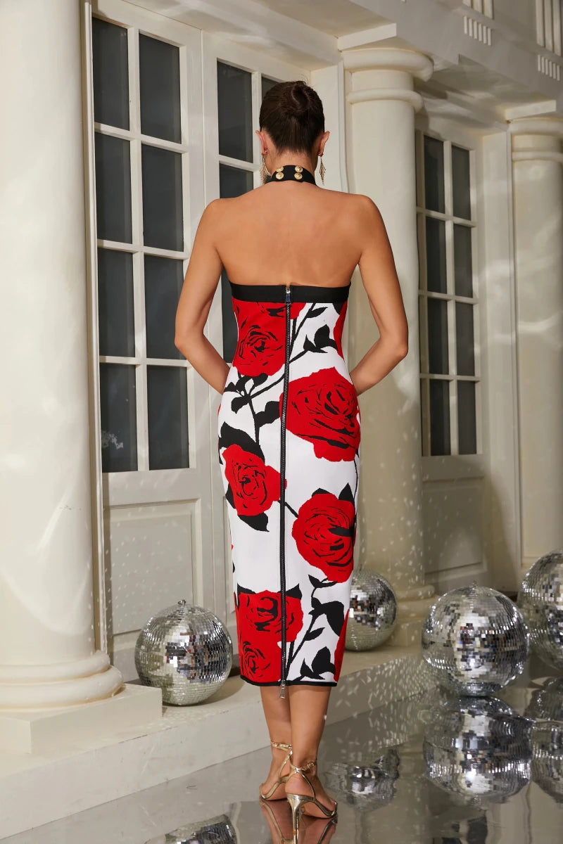 Robe Années 40 Asymétrique Fleurie - Louise Vintage