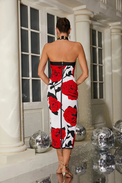 Robe Années 40 Asymétrique Fleurie - Louise Vintage