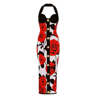 Robe Années 40 Asymétrique Fleurie - Louise Vintage