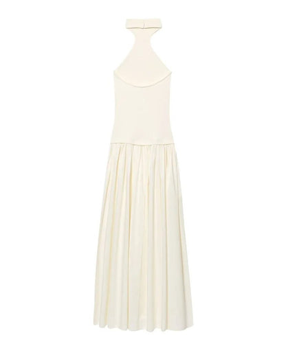 Robe Années 40 Blanche Manches Courtes - Louise Vintage