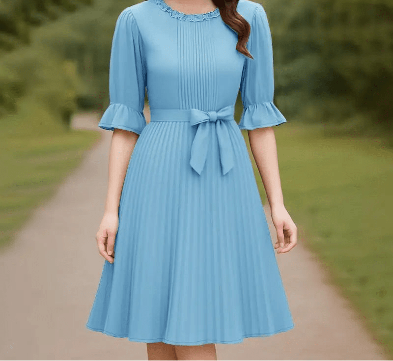 Robe Années 40 Bleu Sexy - Louise Vintage