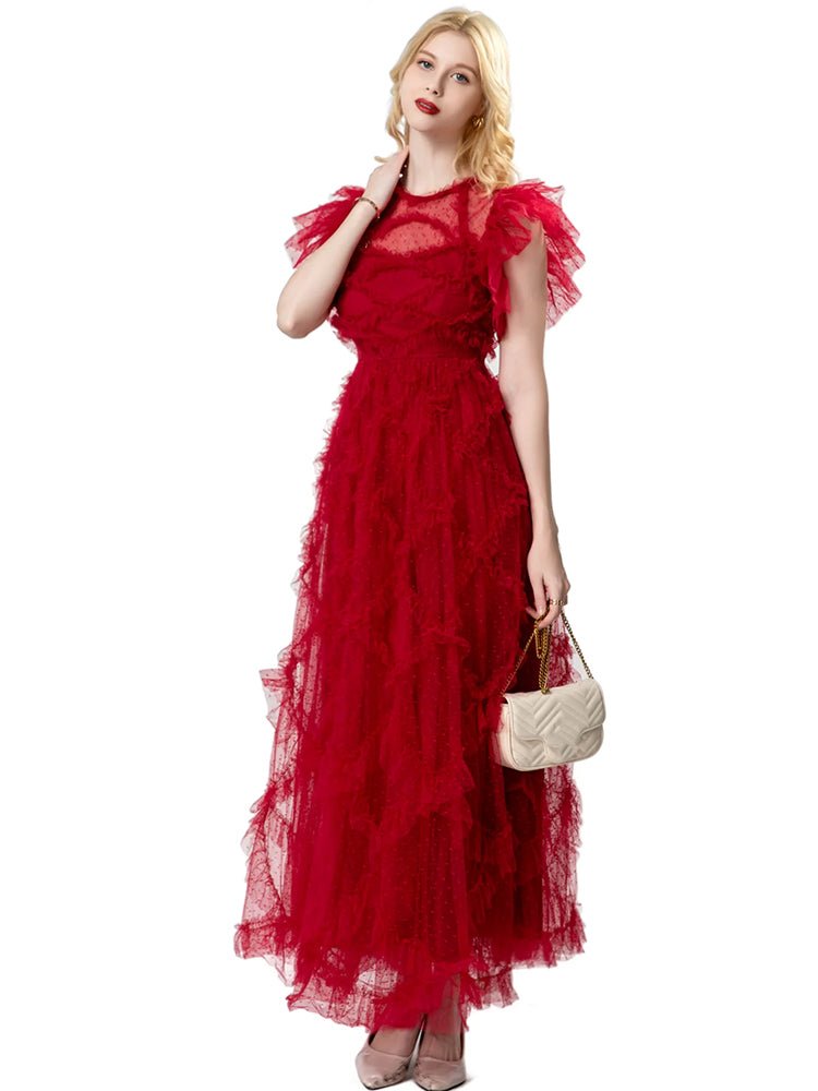 Robe Années 40 Femme Bordeaux - Louise Vintage
