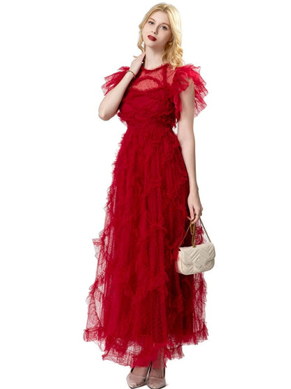 Robe Années 40 Femme Bordeaux - Louise Vintage