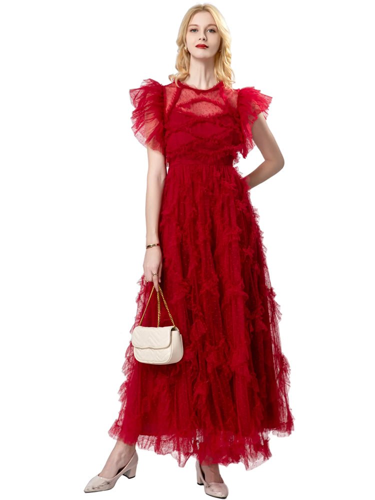 Robe Années 40 Femme Bordeaux - Louise Vintage