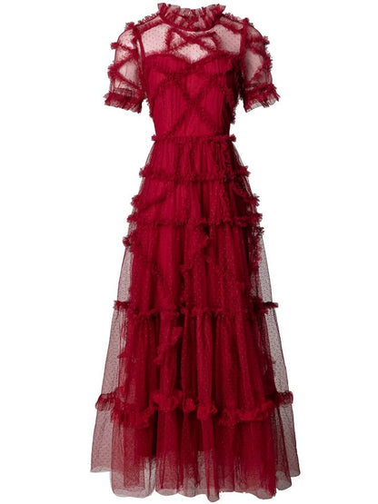 Robe Années 40 Femme Bordeaux - Louise Vintage