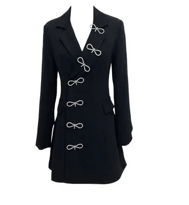 Robe Années 40 Noire Ajourrée - Louise Vintage