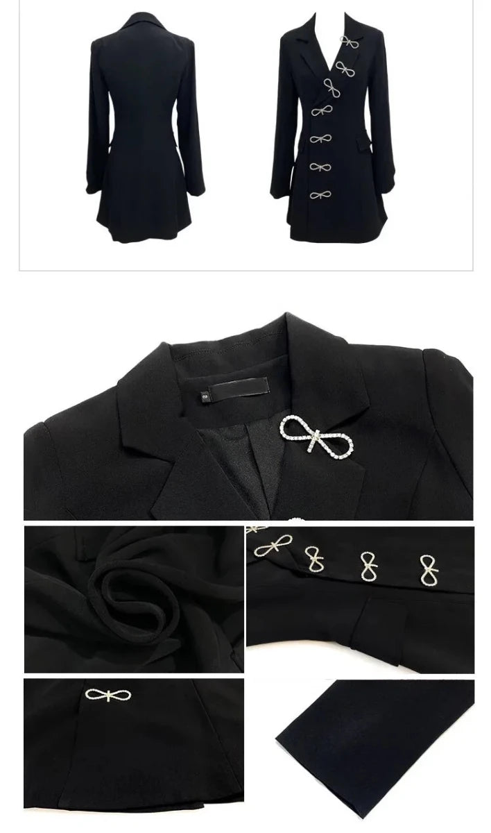 Robe Années 40 Noire Ajourrée - Louise Vintage