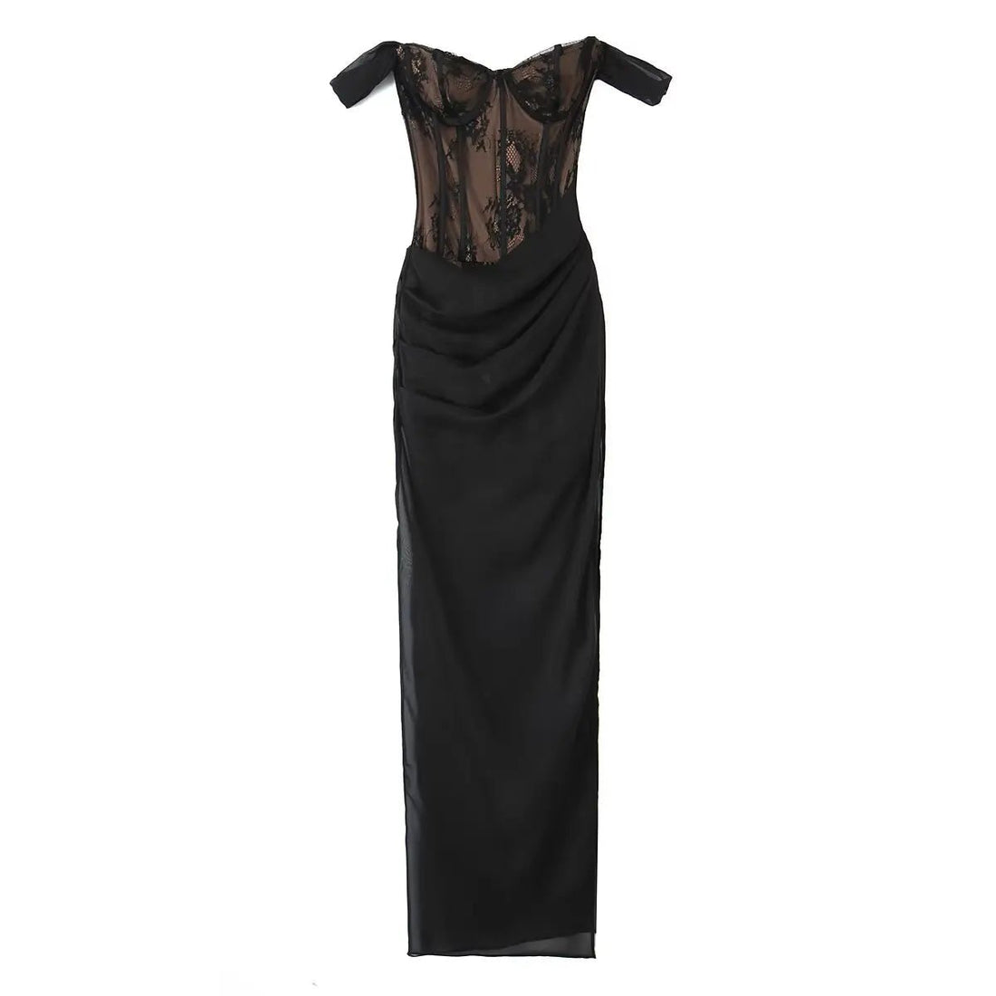 Robe Années 40 Noire Fleurs - Louise Vintage