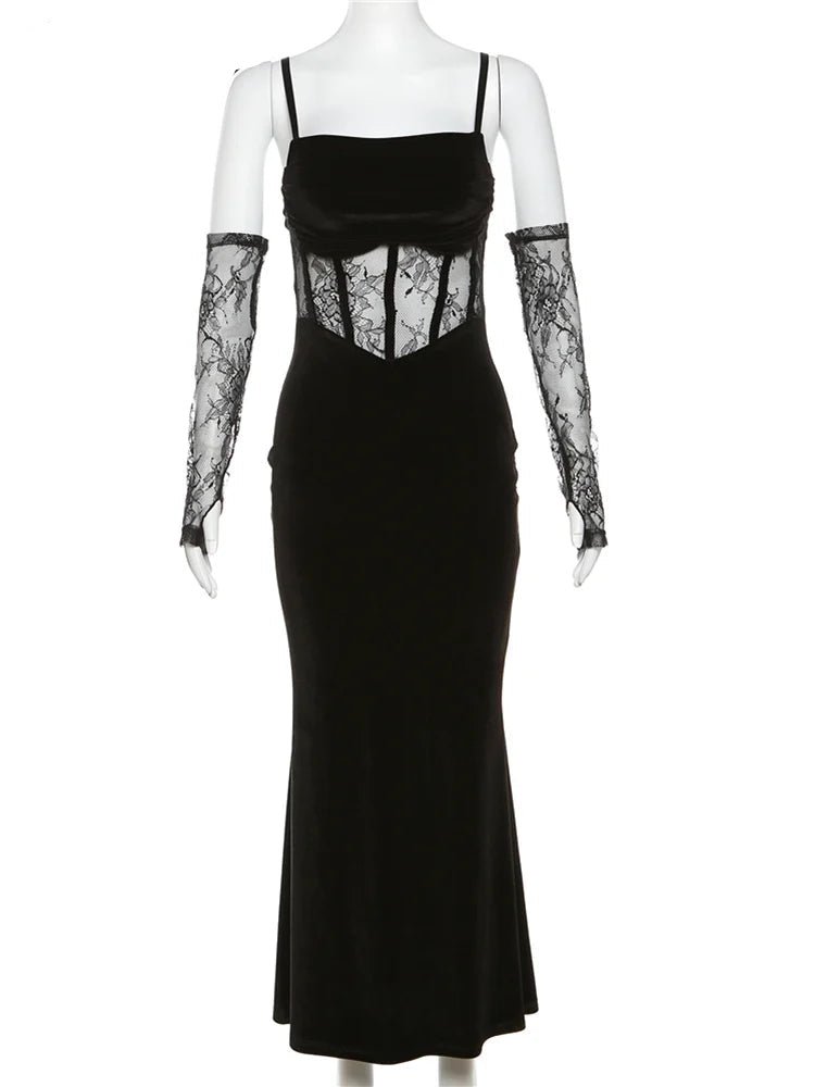 Robe Années 40 Noire Fleurs - Louise Vintage