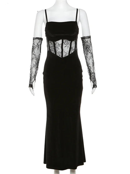 Robe Années 40 Noire Fleurs - Louise Vintage