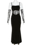 Robe Années 40 Noire Fleurs - Louise Vintage