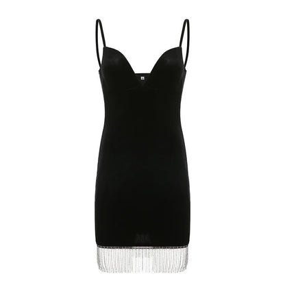 Robe Années 40 Noire Perles - Louise Vintage