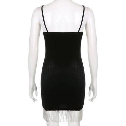 Robe Années 40 Noire Perles - Louise Vintage