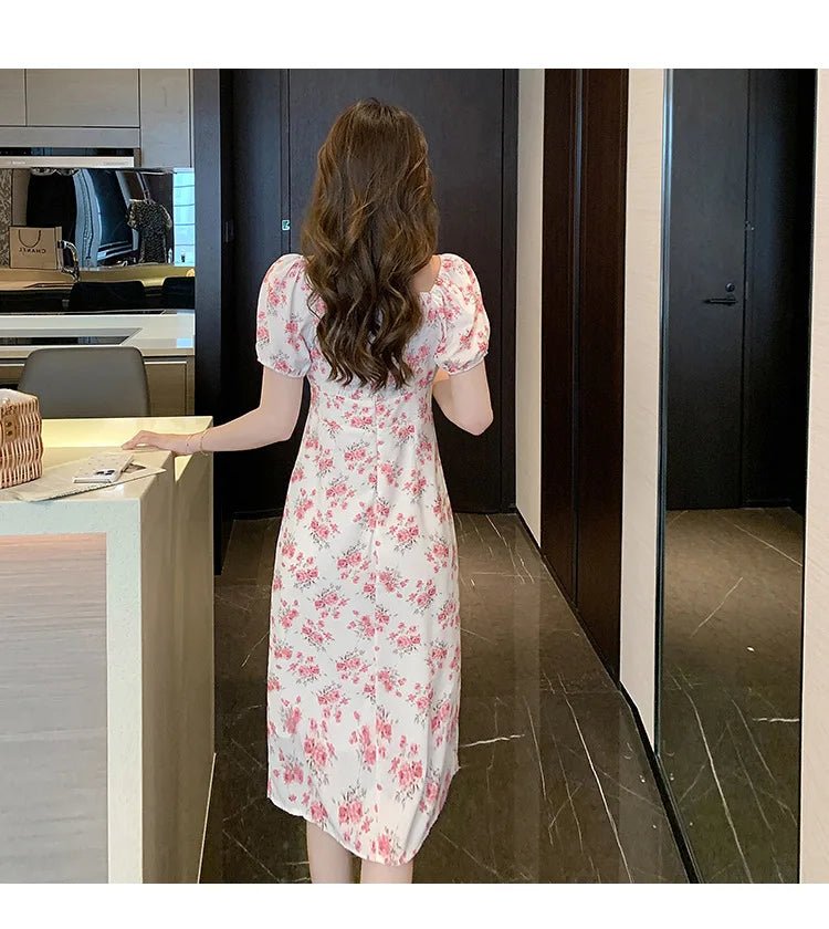 Robe Années 40 Rose Jupe Plissée - Louise Vintage