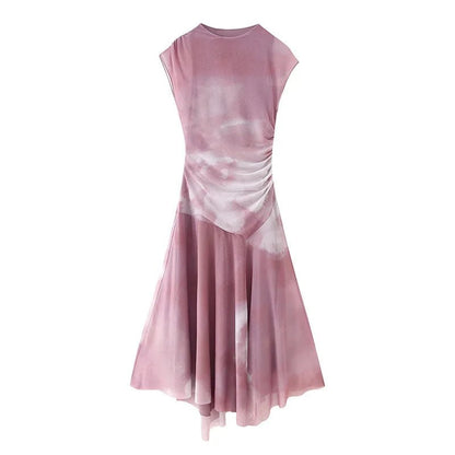 Robe Années 40 Rose Manches Courtes - Louise Vintage