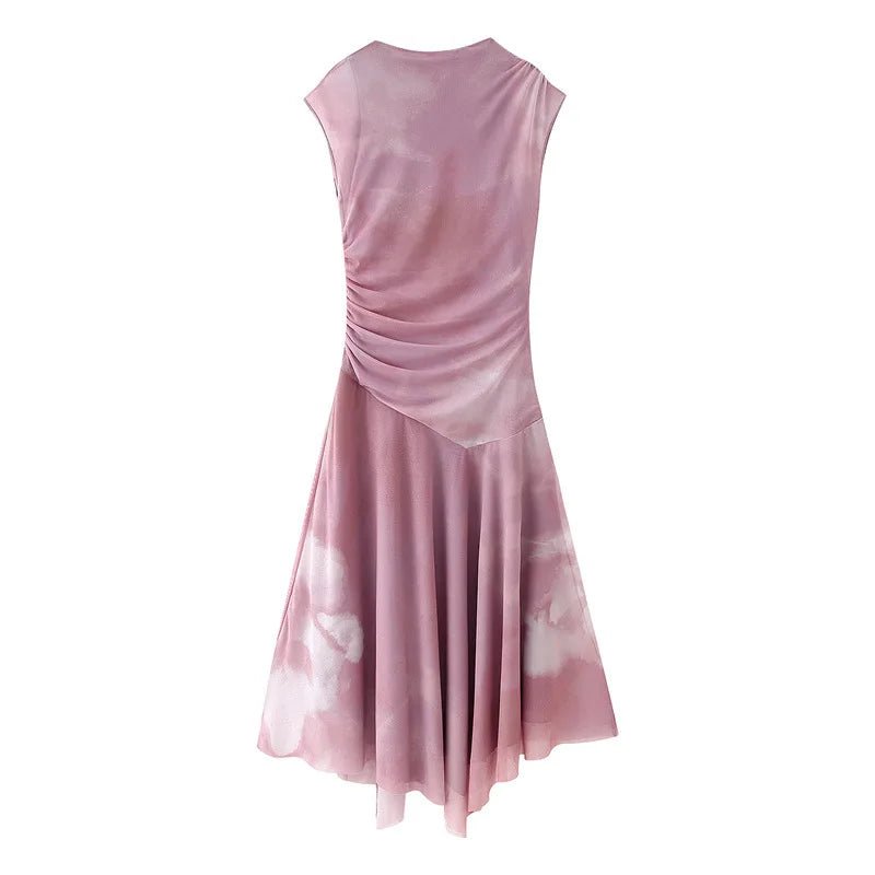 Robe Années 40 Rose Manches Courtes - Louise Vintage