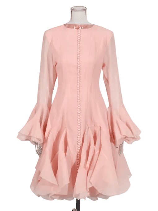 Robe Années 40 Rose Plissée - Louise Vintage