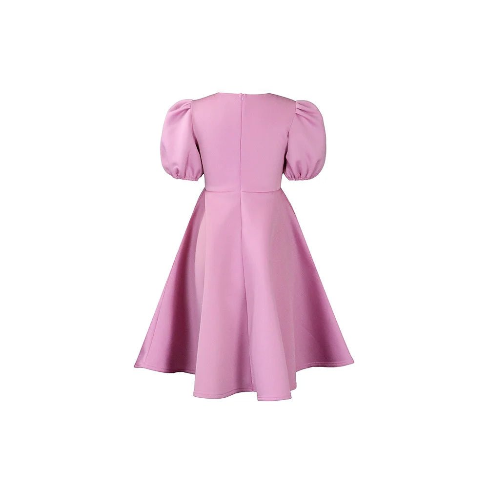 Robe Années 40 Rose Volume - Louise Vintage