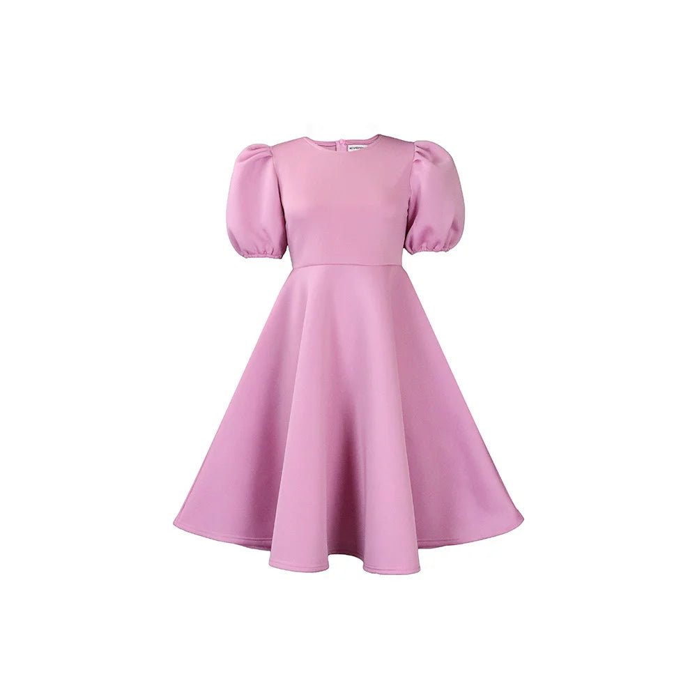 Robe Années 40 Rose Volume - Louise Vintage