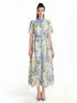 Robe Années 40 Slim Bleu - Louise Vintage