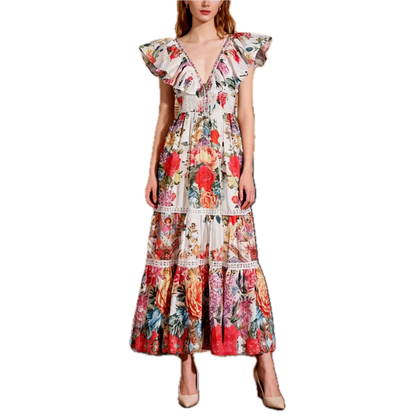 Robe Années 40 Vintage Fleurs - Louise Vintage