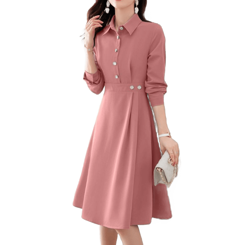 Robe Années 40 Vintage Rose Pale - Louise Vintage