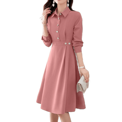 Robe Années 40 Vintage Rose Pale - Louise Vintage