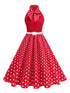 Robe Années 50 Américaine Pois Rouge - Louise Vintage