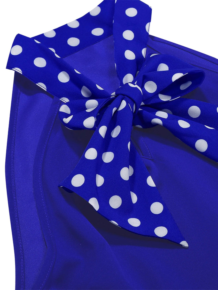 Robe Années 50 Bleu Roi - Louise Vintage