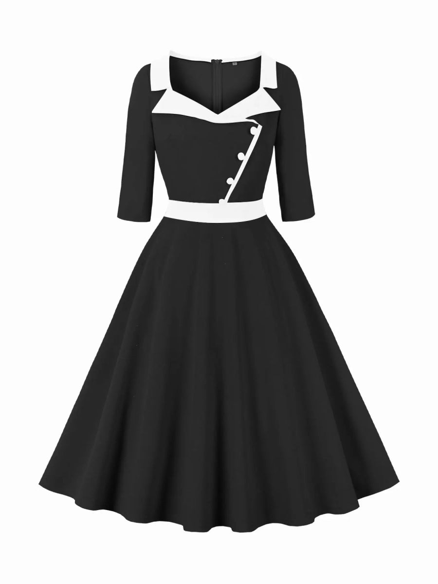Robe Années 50 Décolleté Bateau - Louise Vintage