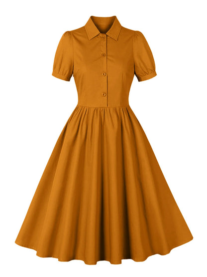 Robe Années 60 Orange - Louise Vintage