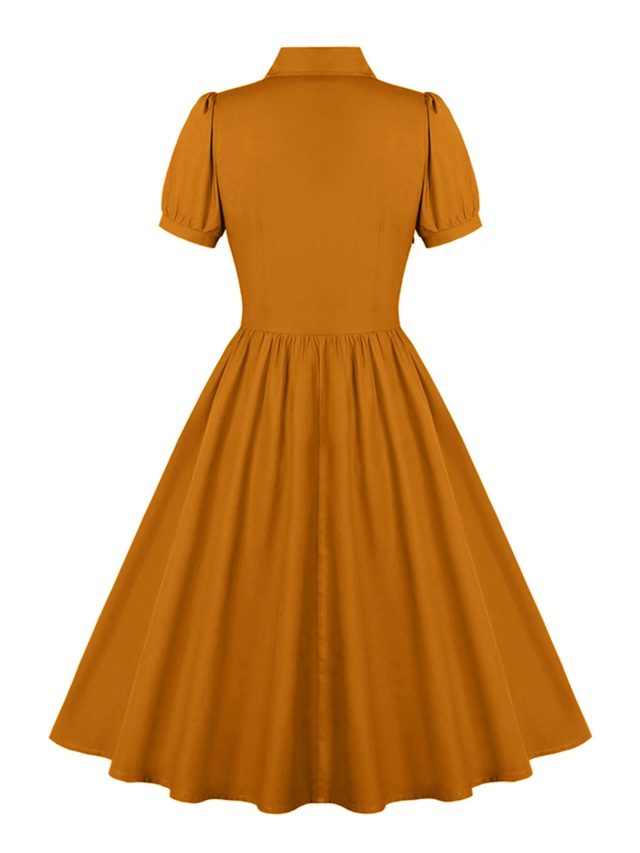 Robe Années 60 Orange - Louise Vintage