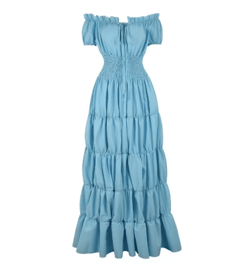 Robe Années 70 Bleue - Louise Vintage