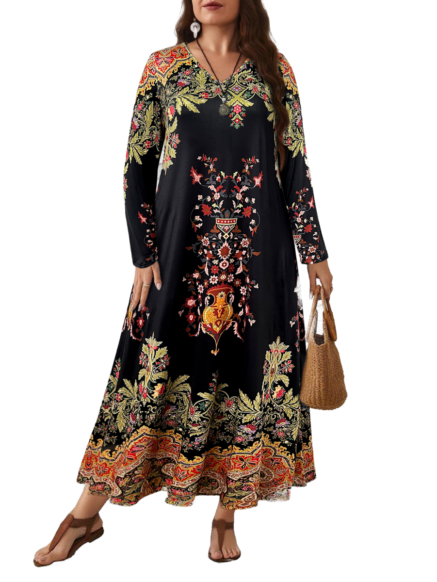 Robe Années 70 Hippie Grande Taille - Louise Vintage