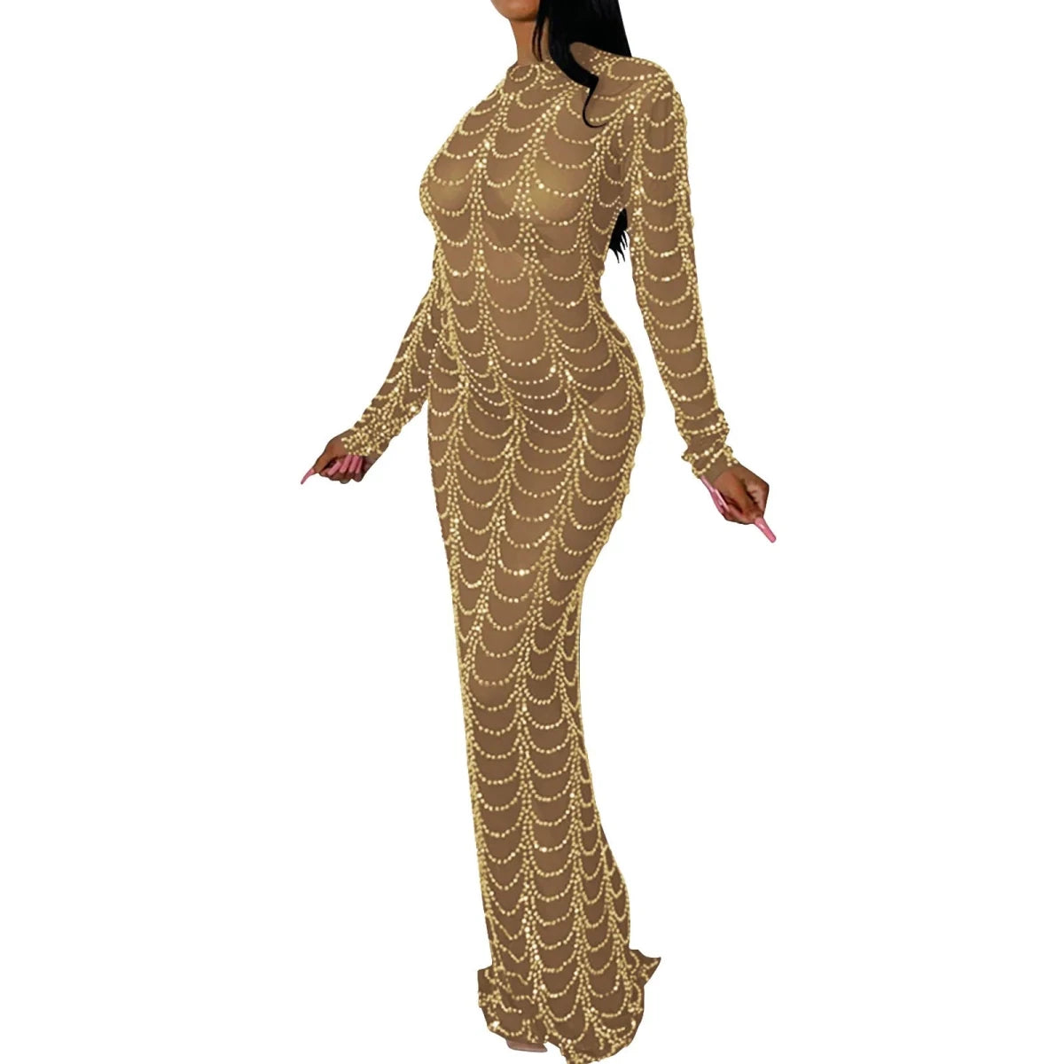 Robe Années 70 Or - Louise Vintage